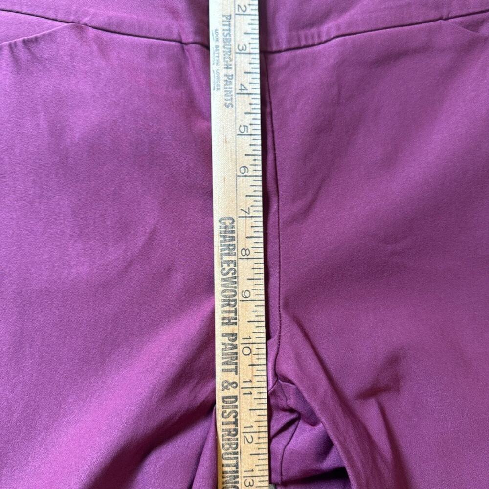 Tribal Women's Pull On Crop Pants Burgundy Stretch Career Casual Size 18W - Picture 4 of 11